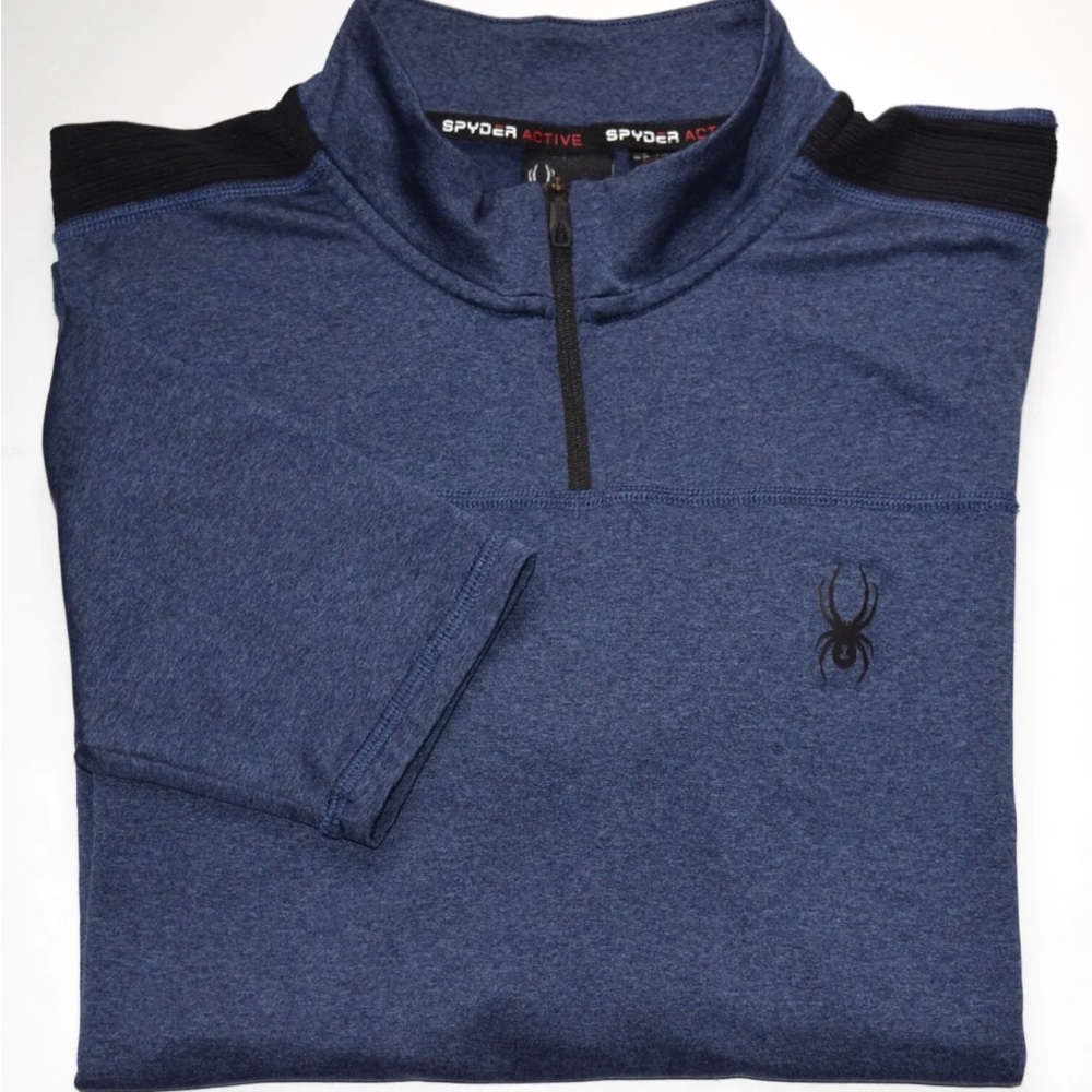 NEW MENS SPYDER ACTIVE 1/4 ZIP TOP! HIGH PERFORMANCE! SPYDER 1/4 ZIP Size L - Picture 8 of 8
